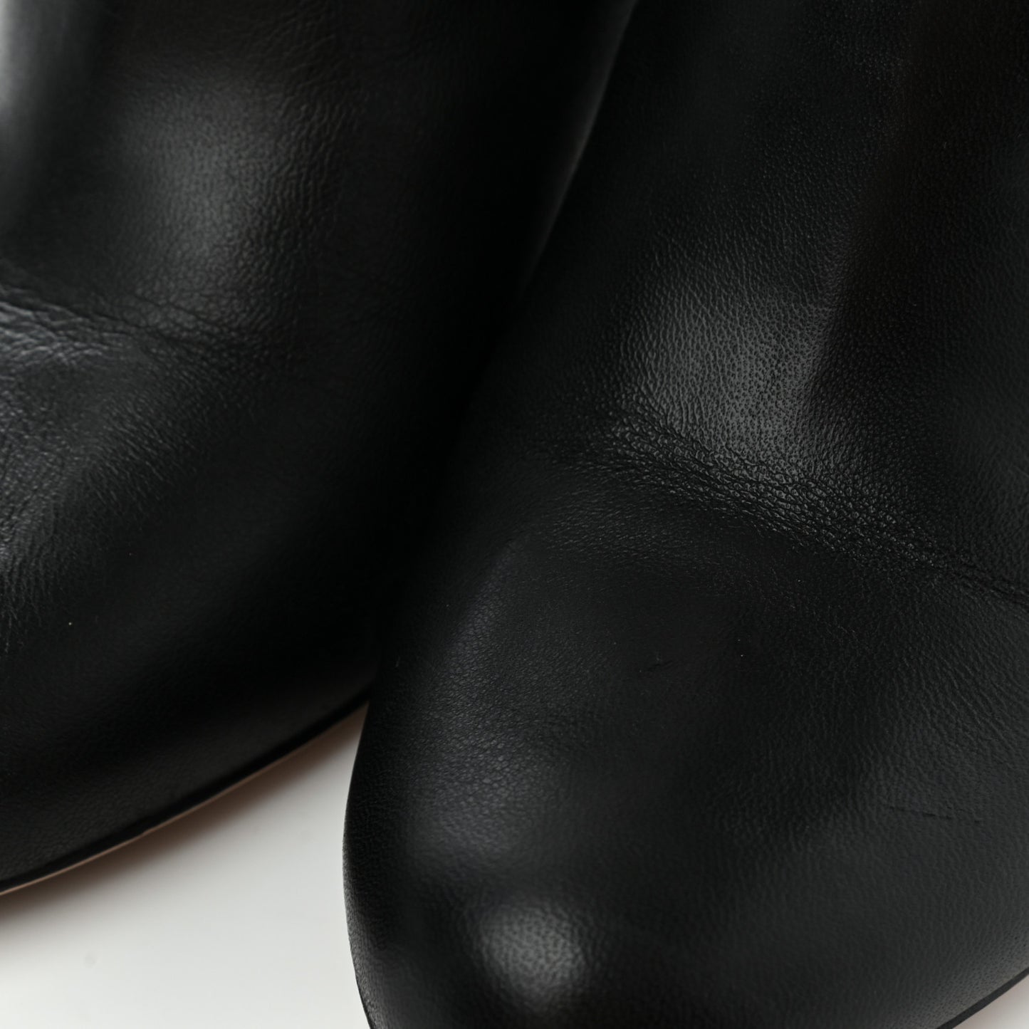 Calfskin Bow Back Ankle Boots 40 Black