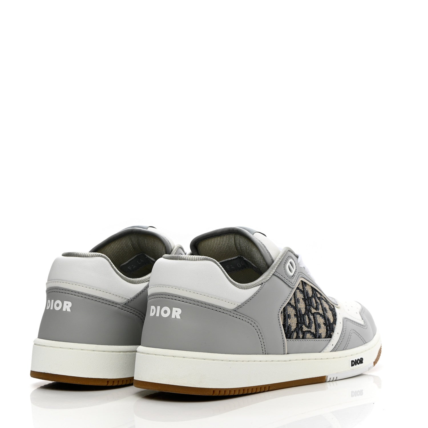 Christian Dior Smooth Calfskin Jacquard Oblique Mens B27 Low Top Sneakers 42.5 Beige Blue 4 of 17