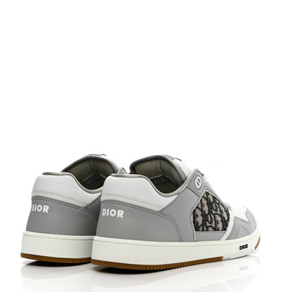 Christian Dior Smooth Calfskin Jacquard Oblique Mens B27 Low Top Sneakers 42.5 Beige Blue 4 of 17