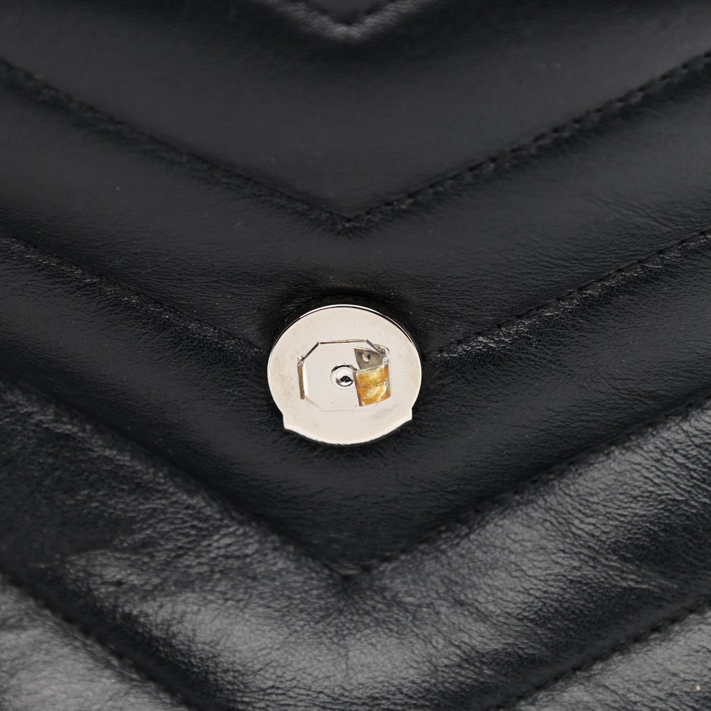 Calfskin Y Quilted Monogram Small Loulou Chain Satchel Black