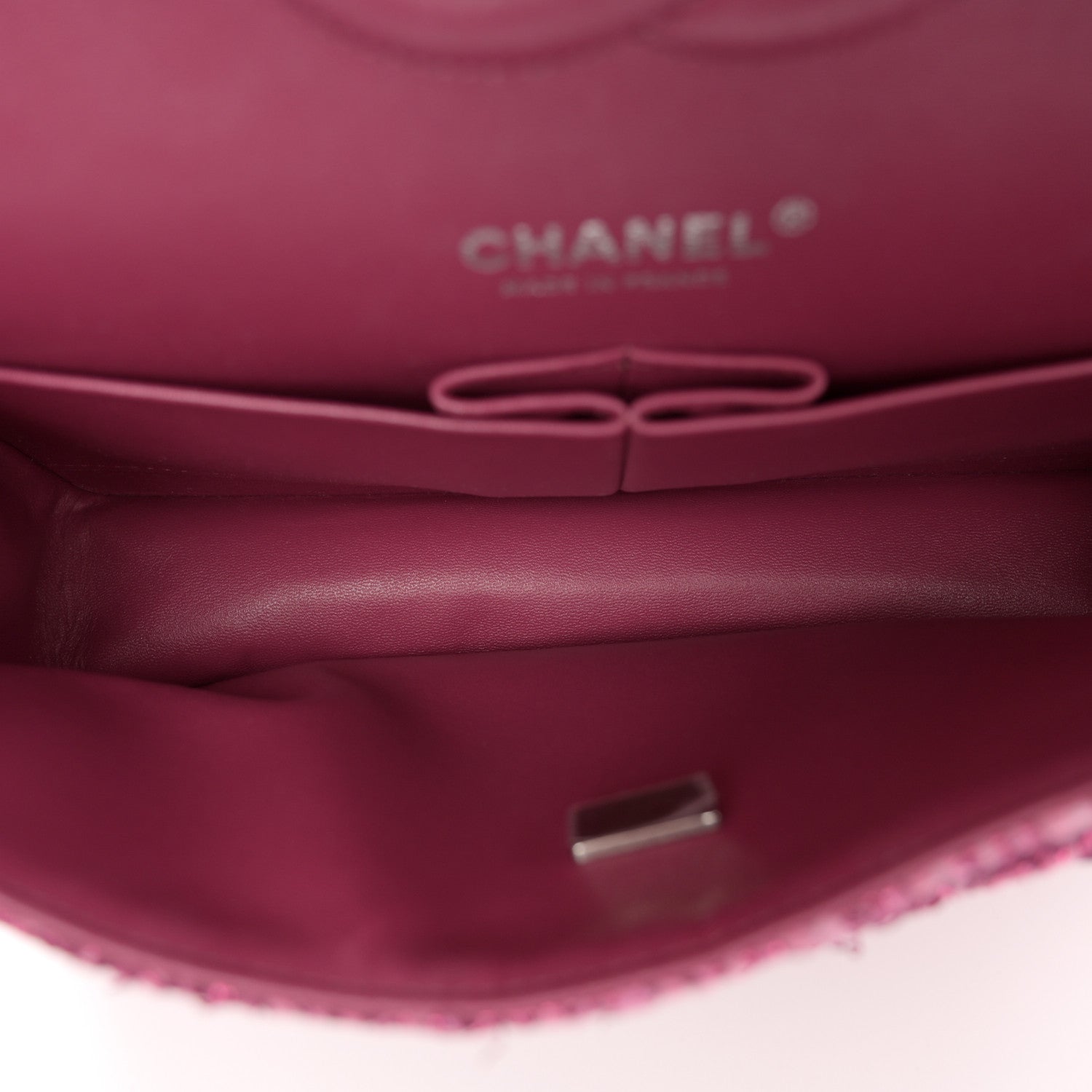 Chanel Metallic Tweed Quilted Medium Double Flap Pink 5 of 13