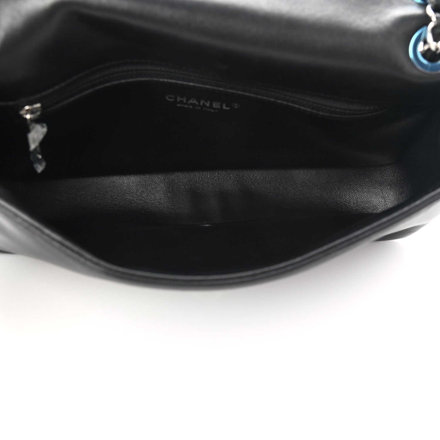 Chanel Shearling Lambskin Medium Chanel 100% Flap Black 5 of 9