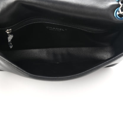 Chanel Shearling Lambskin Medium Chanel 100% Flap Black 5 of 9