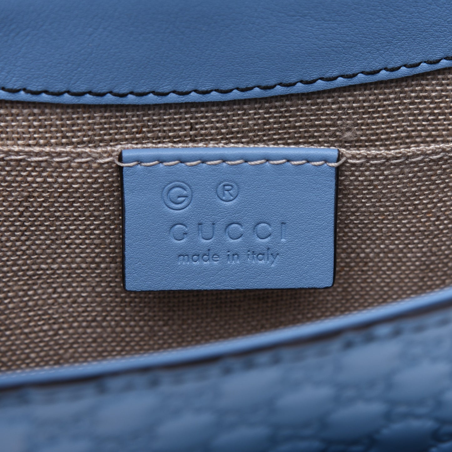Soft Microguccissima Mini Emily Chain Shoulder Bag Mineral Blue
