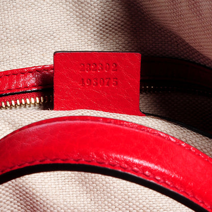 Gucci Pebbled Calfskin Medium Soho Boston Red 7 of 8