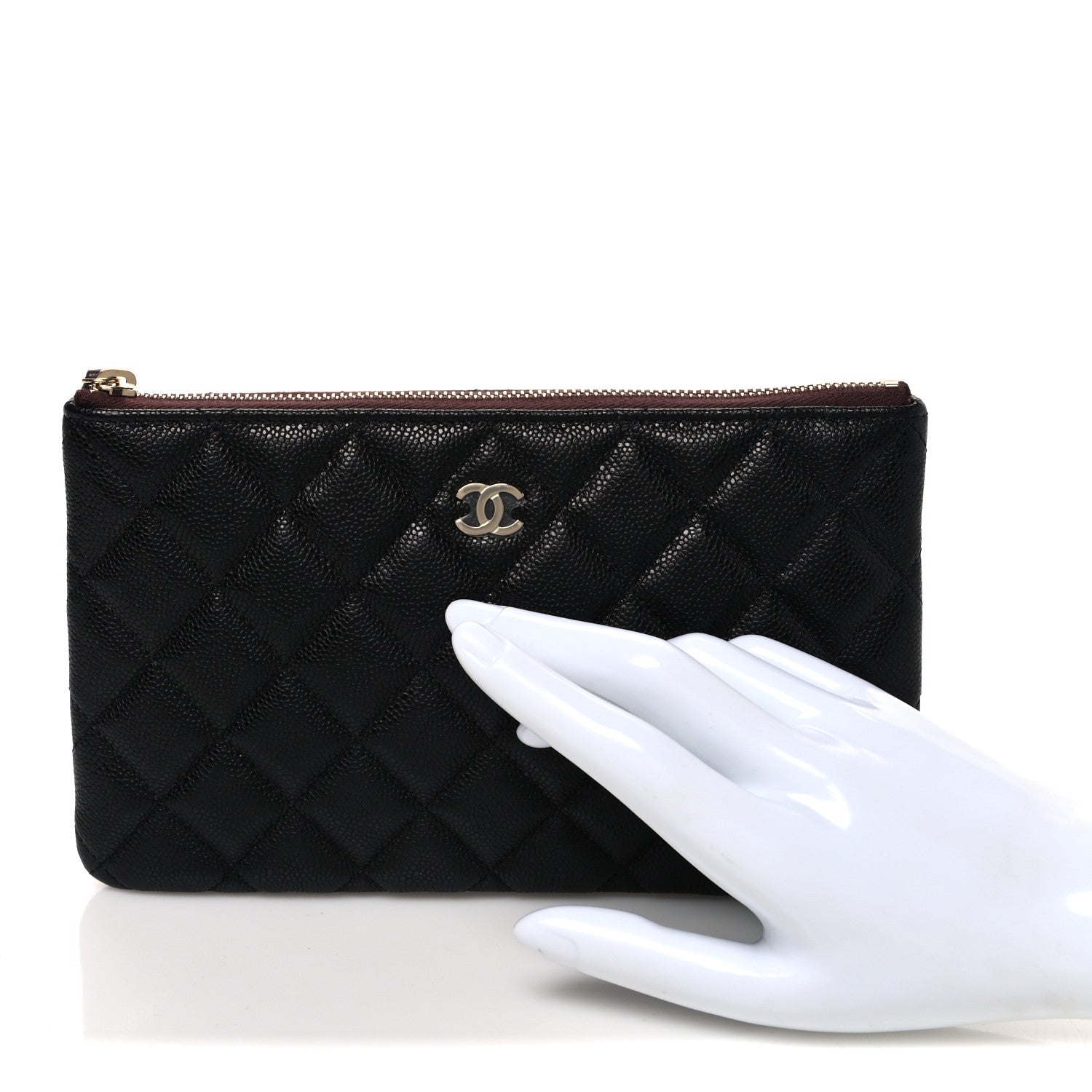 Chanel Caviar Quilted Cosmetic Case Black 2 of 7