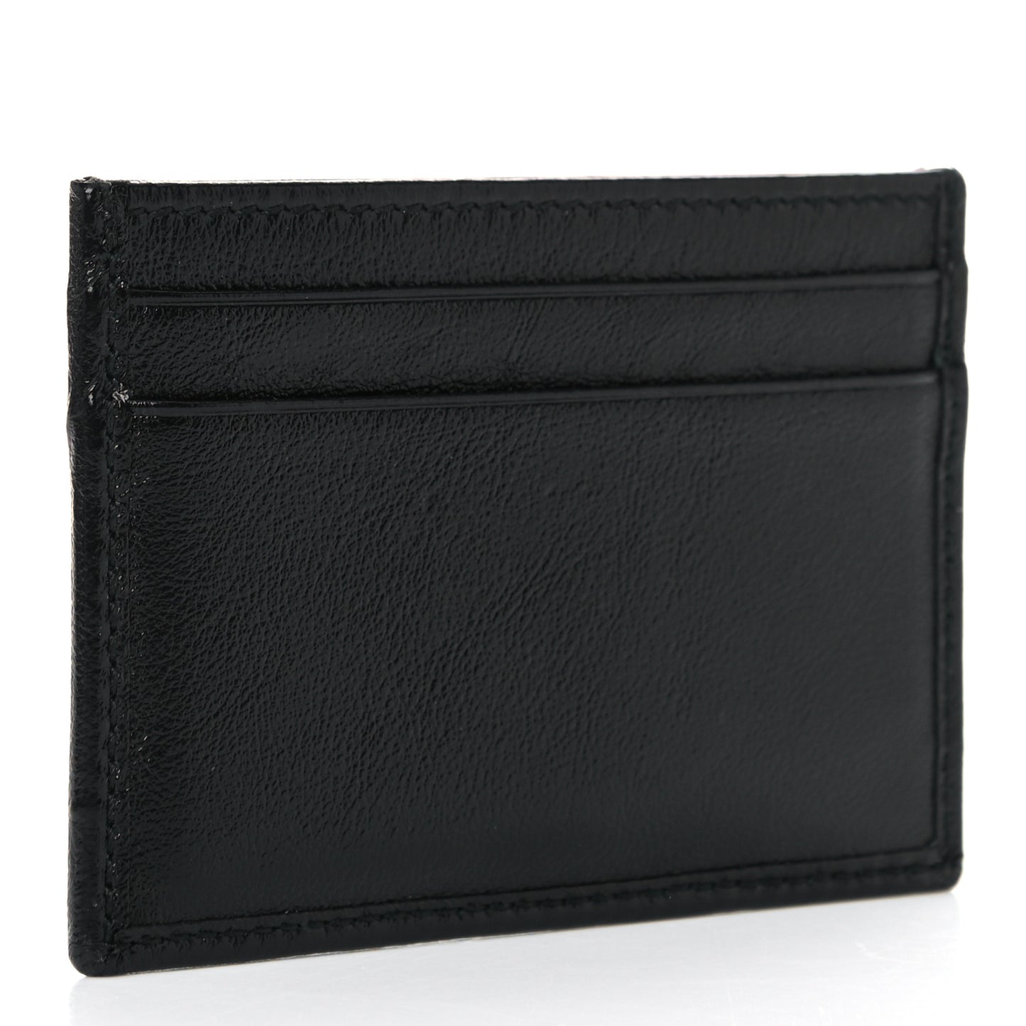 Calfskin Web Rajah Card Holder Black