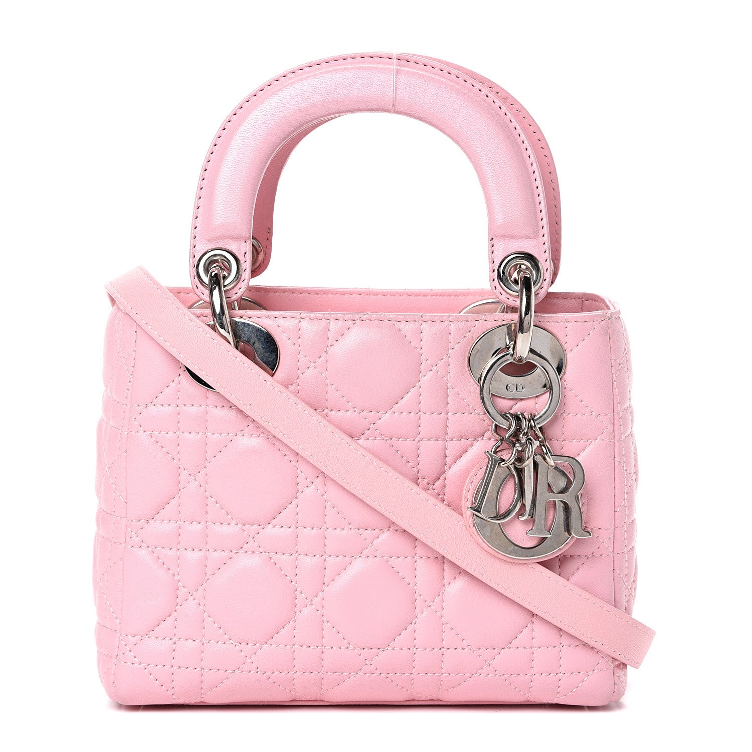 Christian Dior Lambskin Cannage Mini Lady Dior Rose Clair 1 of 14
