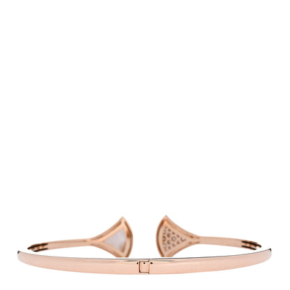 Bulgari 18K Rose Gold Diamond Mother of Pearl Divas Dream Bracelet 2 of 4