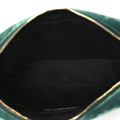 Saint Laurent Velvet Matelasse Monogram Lou Camera Bag Deep Malachite 5 of 13