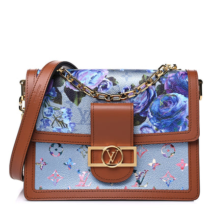 Louis Vuitton Metallic Monogram LV Garden Dauphine MM Blue 1 of 8