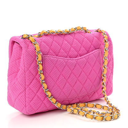Chanel Neoprene Quilted Medium Single Flap Pink 3 of 10