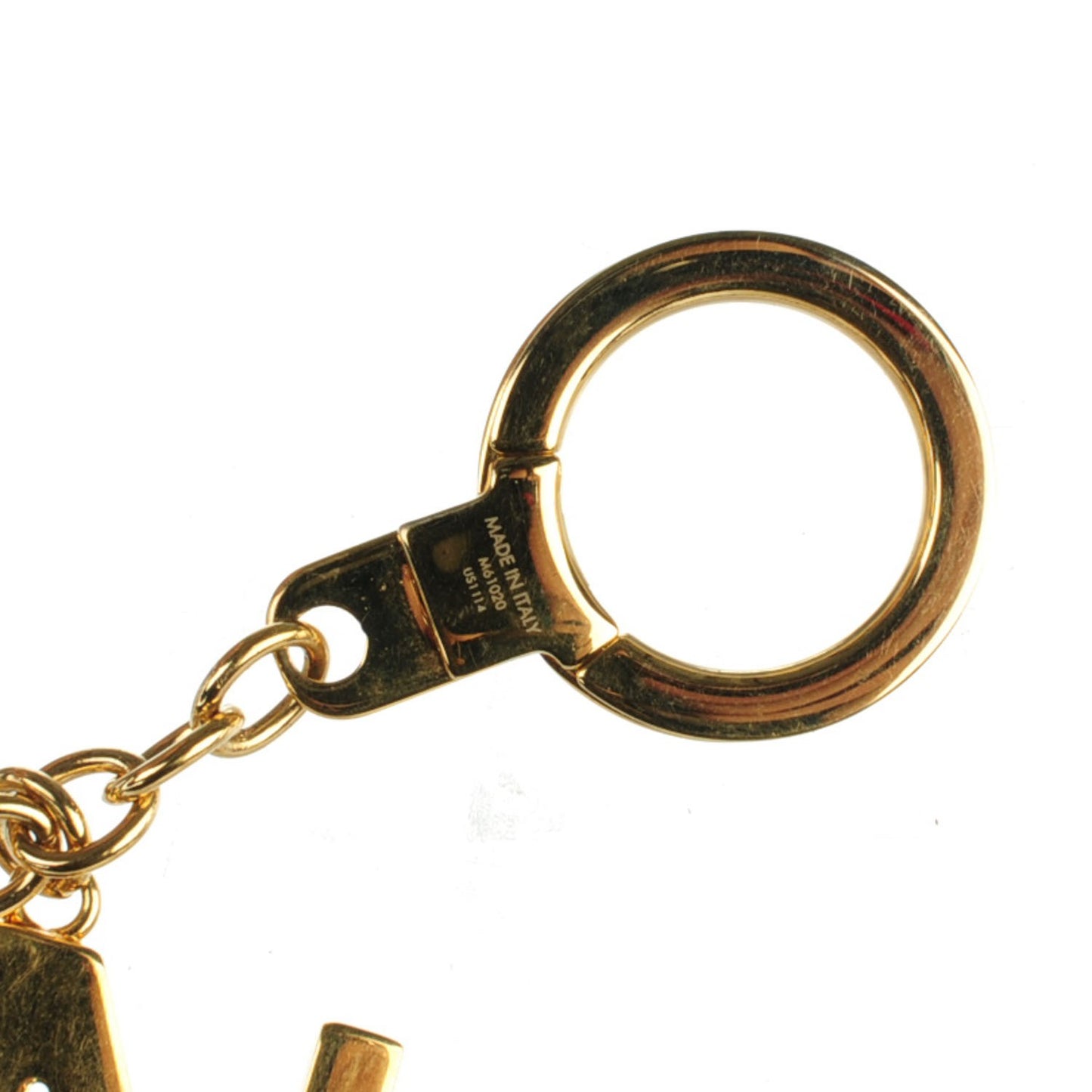 LV Tag Bag Charm Gold