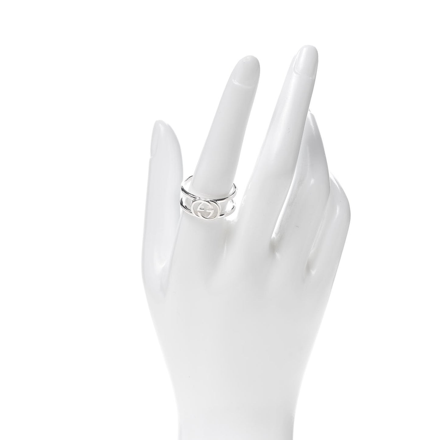 Sterling Silver 9mm Interlocking G Ring 61 9.5