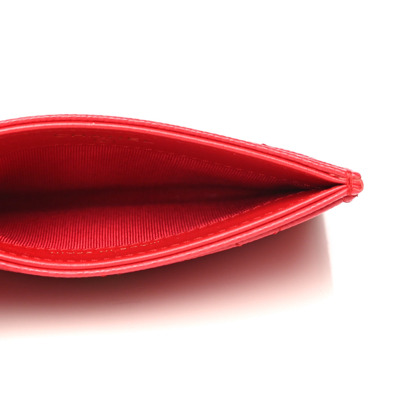 Chanel Caviar Quilted Card Holder Red 5 of 12
