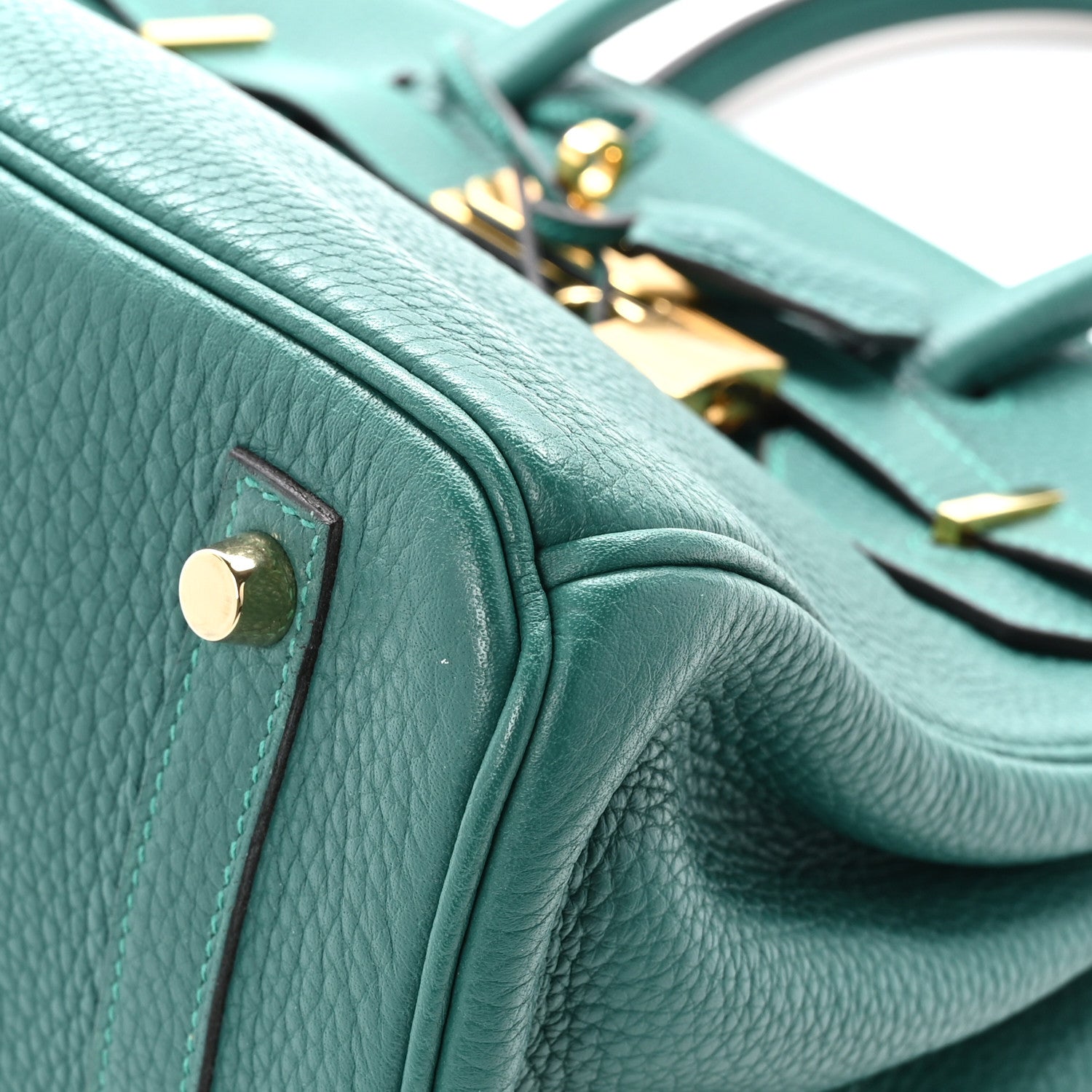 Hermes Taurillon Clemence Birkin 30 Malachite 12 of 12