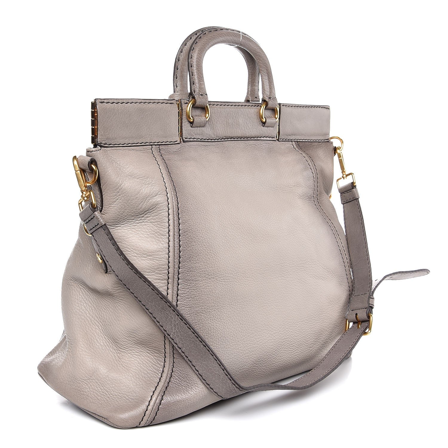 Prada Cervo Top Handle Tote Pomice Sfuma 3 of 8