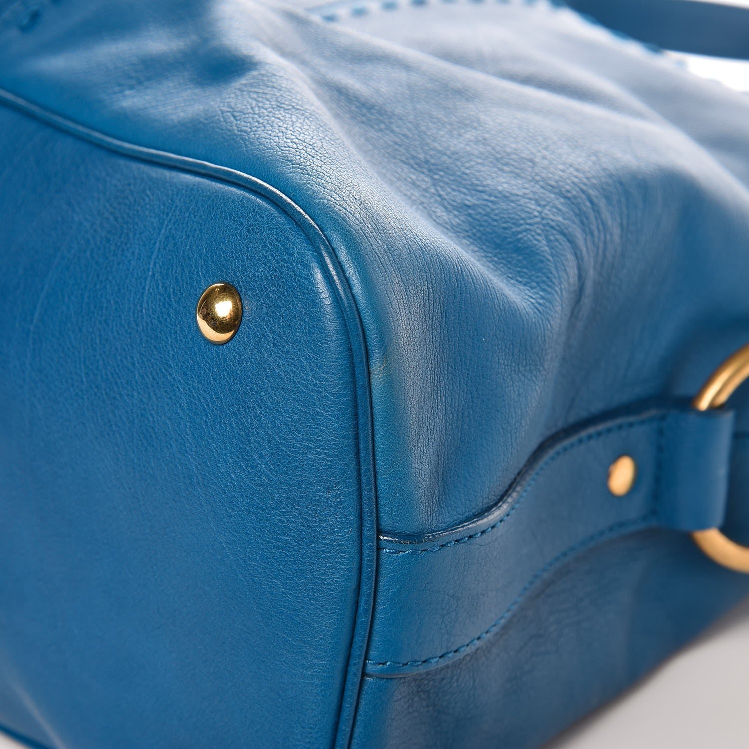 Saint Laurent Calfskin Oversized Muse Turquoise 10 of 10