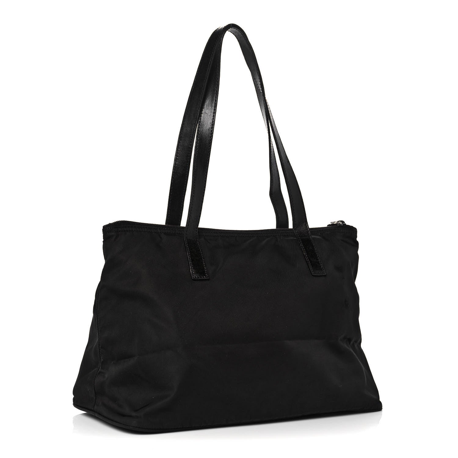 Prada Tessuto Nylon Calfskin Shopping Tote Black 2 of 14