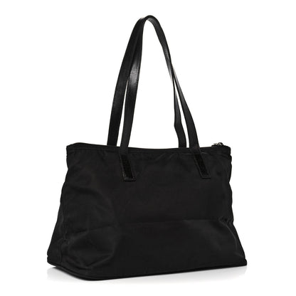 Prada Tessuto Nylon Calfskin Shopping Tote Black 2 of 14