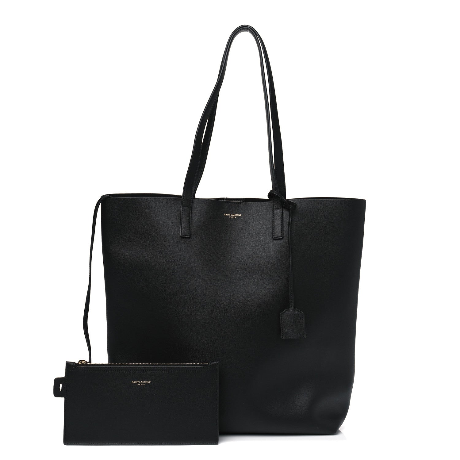 Saint Laurent Calfskin Medium Shopping Tote Black 1 of 4