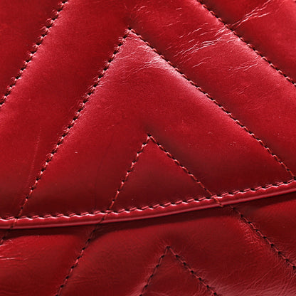 Chanel Calfskin Chevron Quilted Small Coco Handle Flap Red 13 of 13