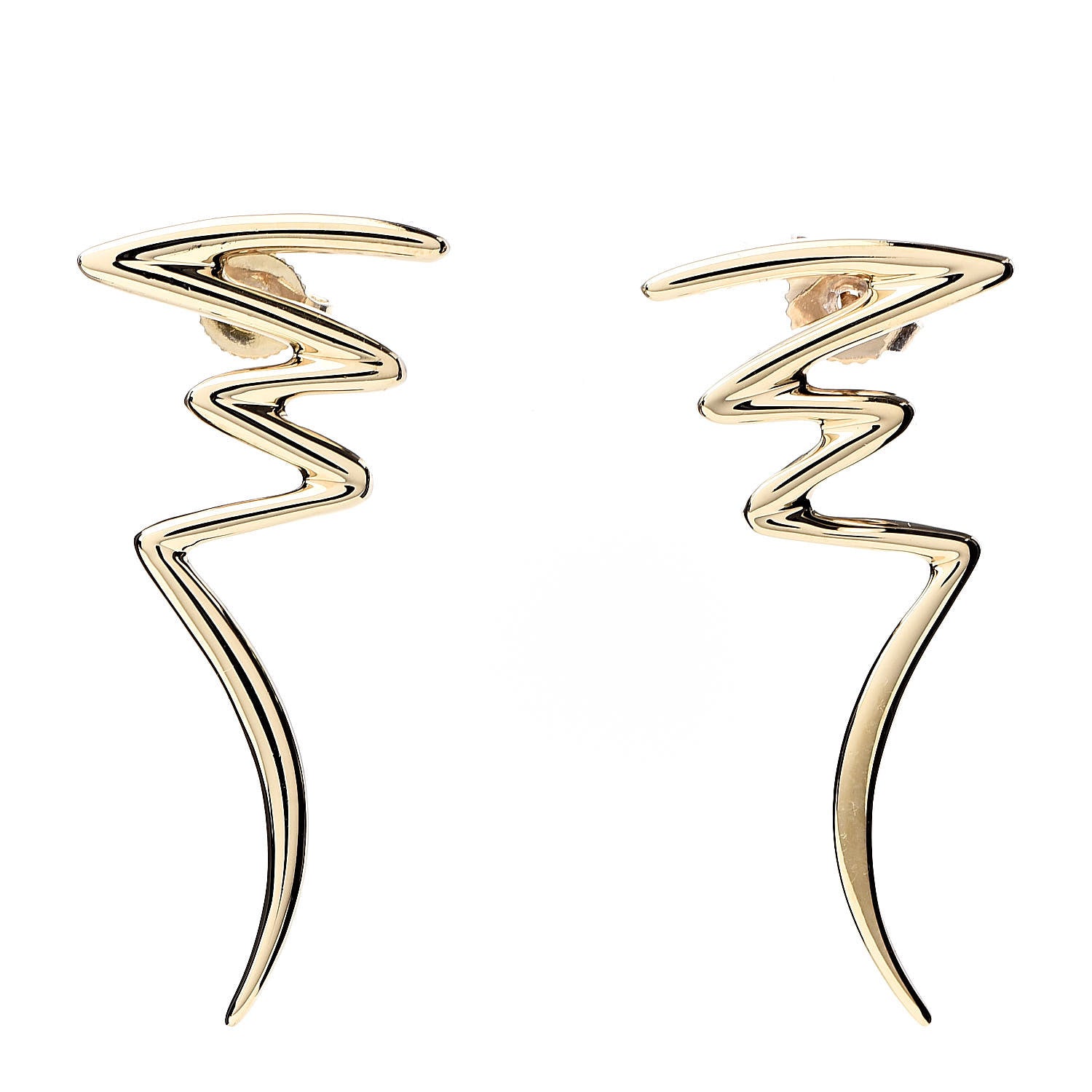 Tiffany 18K Yellow Gold Paloma Picasso Scribbles Earrings 1 of 4