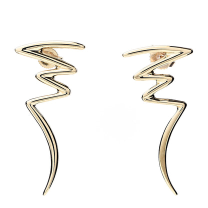 Tiffany 18K Yellow Gold Paloma Picasso Scribbles Earrings 1 of 4