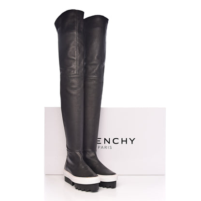 Givenchy Lambskin Platform Over The Knee Boots 37.5 Black 12 of 12