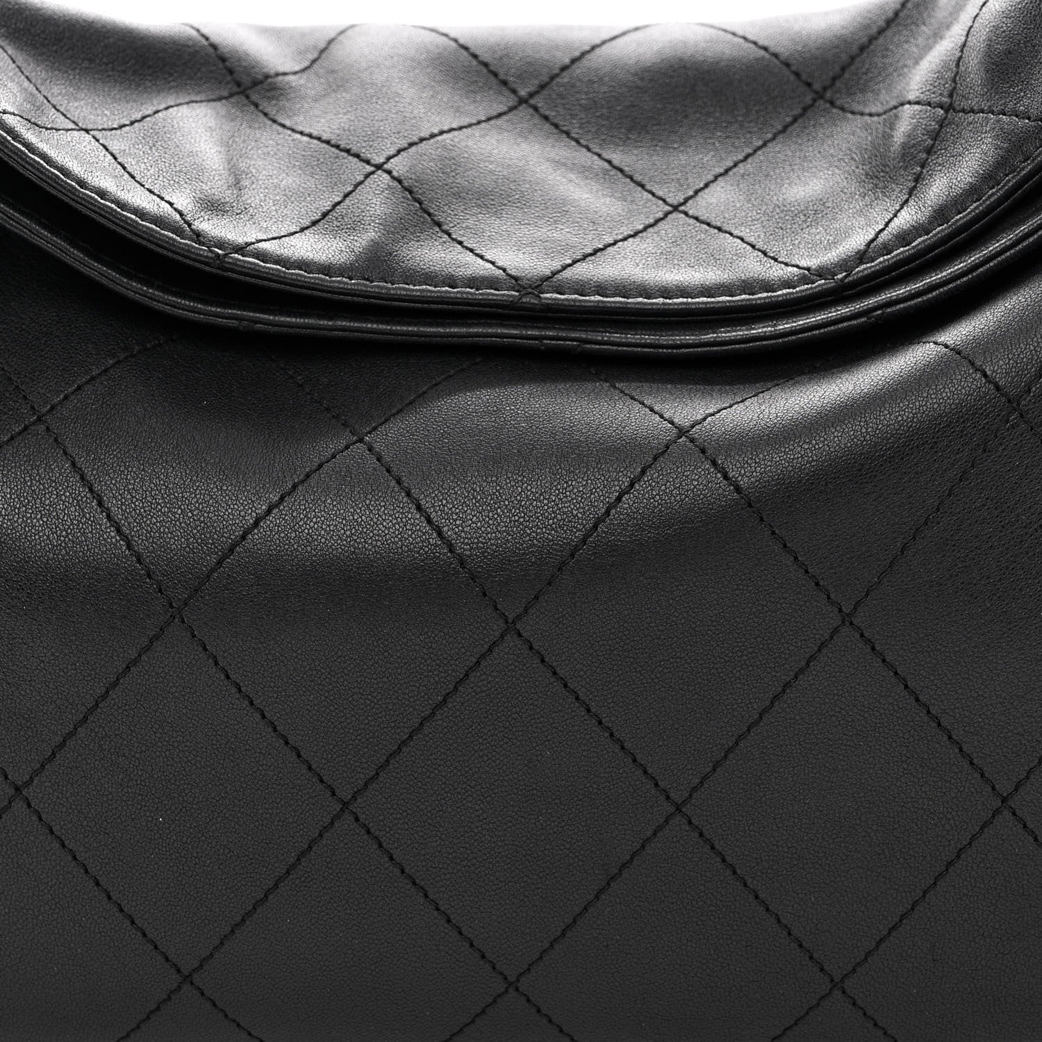 Chanel Lambskin Stitched Medium Ultimate Soft Tote Black 8 of 10