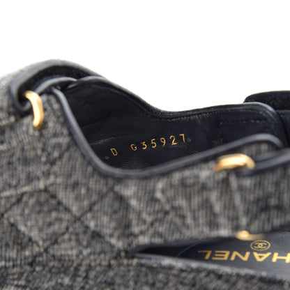 Chanel Velvet Velcro Dad Sandals 37 Grey 8 of 13