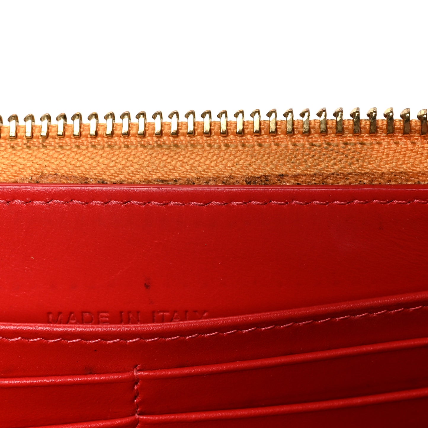 Calfskin Panettone Spiked Zip Around Wallet Yellow Multicolor