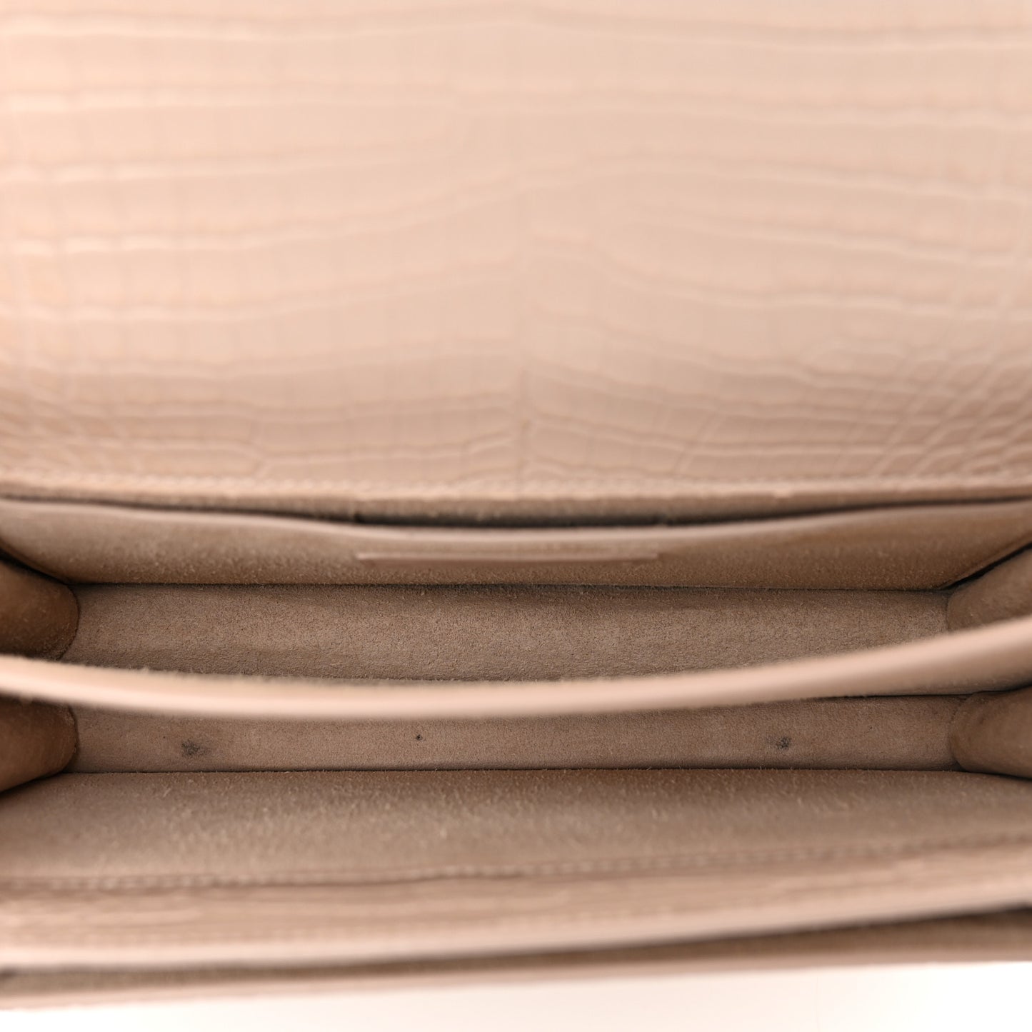Calfskin Crocodile Embossed Medium Monogram Sunset Rose Antic