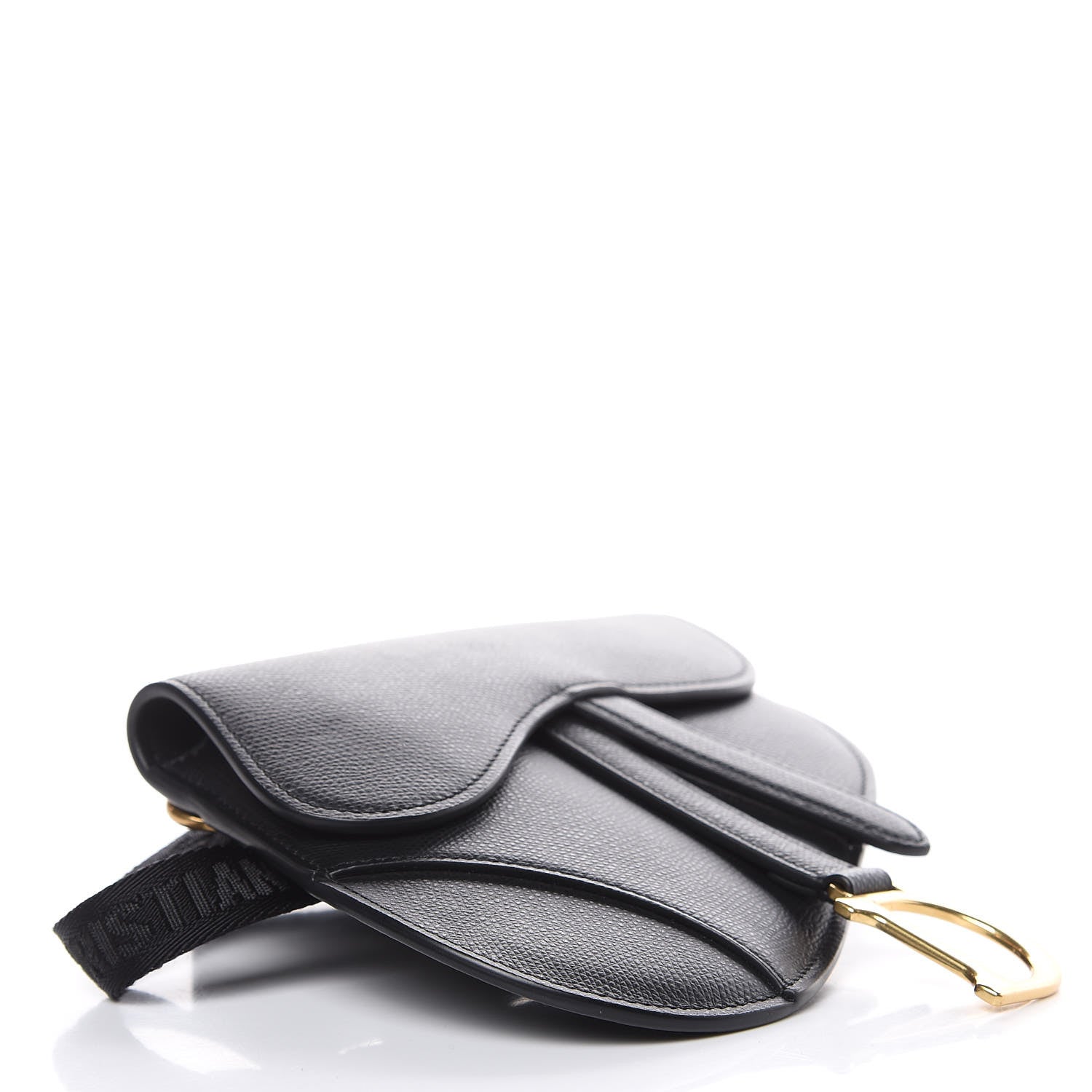Christian Dior Grained Calfskin Saddle Belt Bag Black 4 of 8