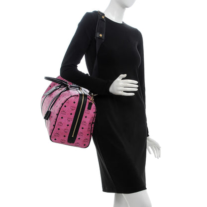 MCM Visetos Medium Traveler Weekender Bag Pink 2 of 8