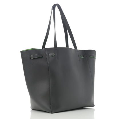 Celine Smooth Calfskin Small Tassel Cabas Phantom Gray Green 3 of 11