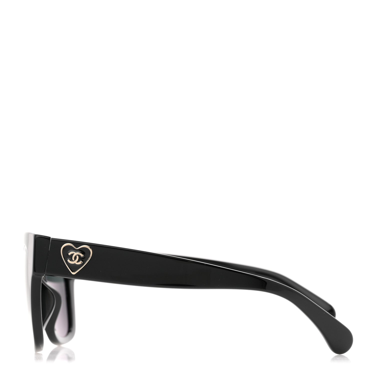 Chanel Acetate Square CC Heart Sunglasses 5478-A Black 3 of 9
