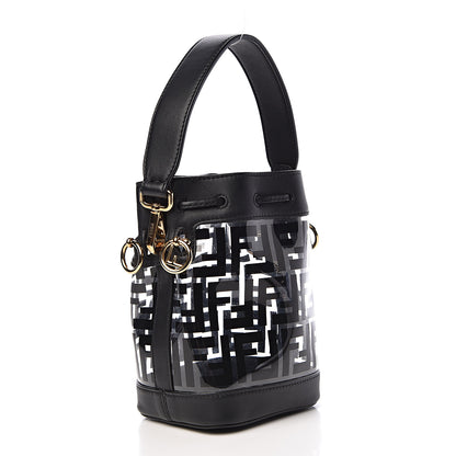 Fendi TPU FF Vitello Grace F is Fendi Mini Mon Tresor Bucket Bag Black 3 of 10