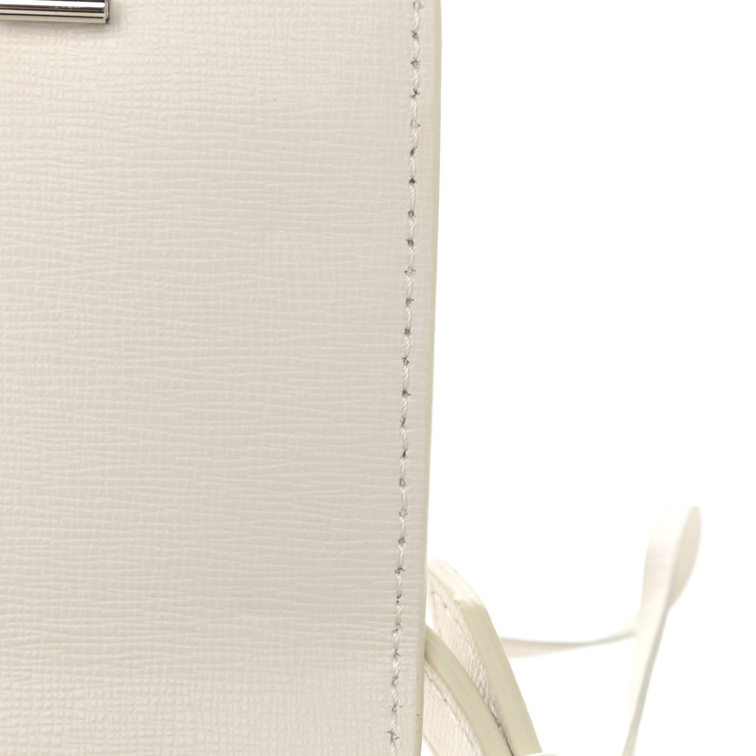 Off-White Saffiano Striped Baby Flap White Black 7 of 11