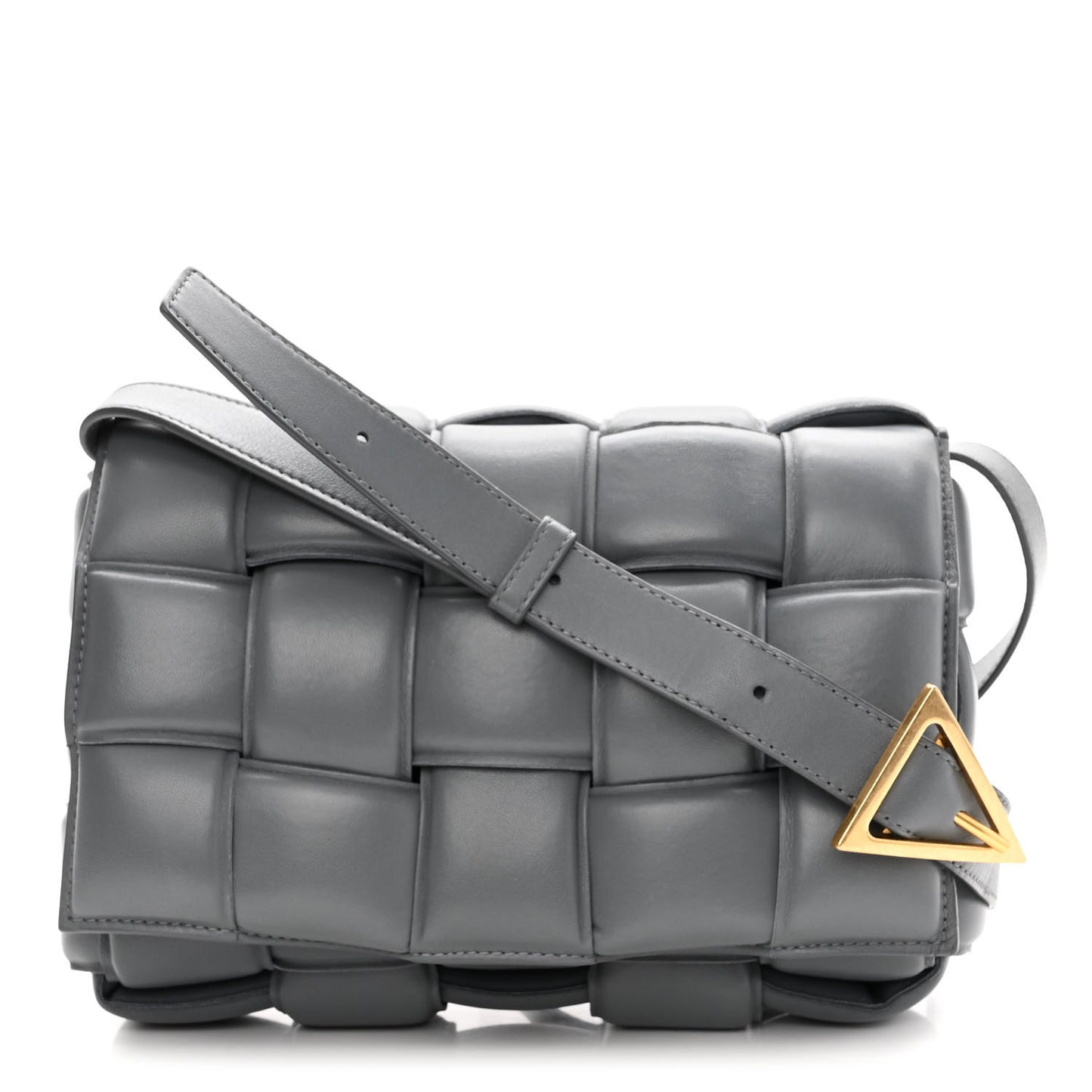 Nappa Maxi Intreccio Padded Cassette Crossbody Bag Thunder