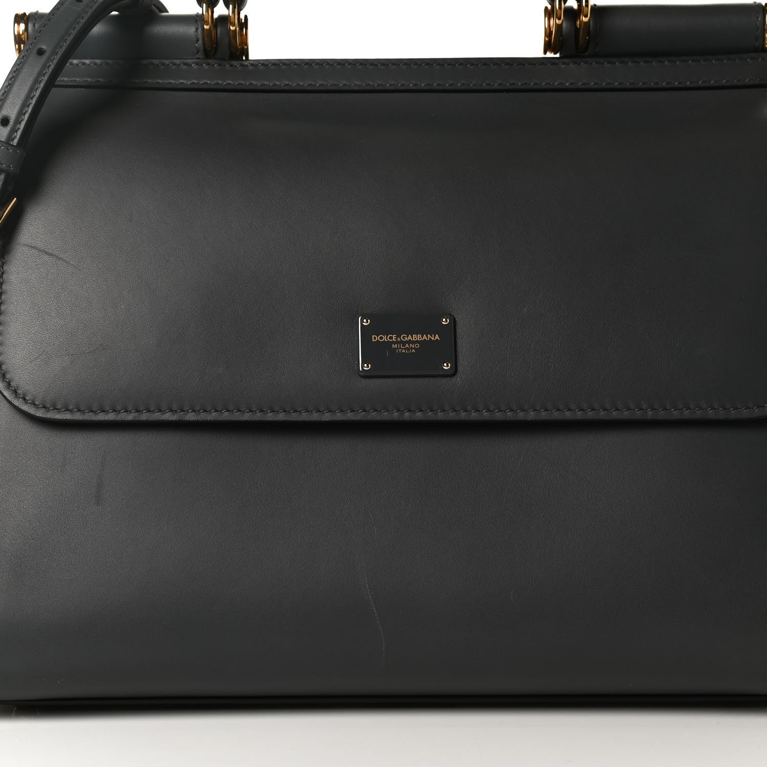 Dolce & Gabbana Vitello Morbido Large Sicily 58 Bag Grey 8 of 12