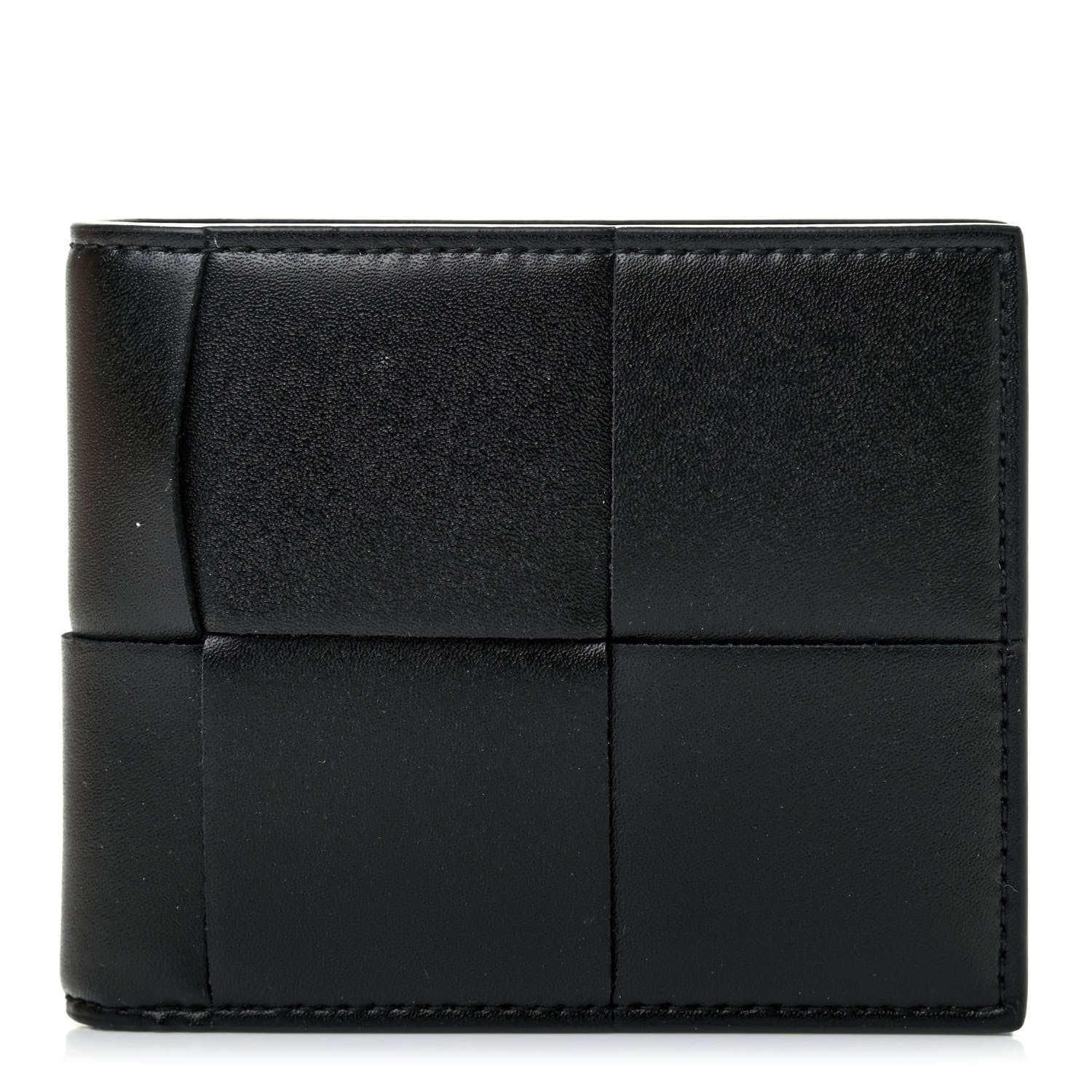 Bottega Veneta Calfskin Intrecciato Bi-Fold Wallet Black 1 of 7