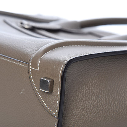 Celine Drummed Calfskin Micro Luggage Souris 8 of 14