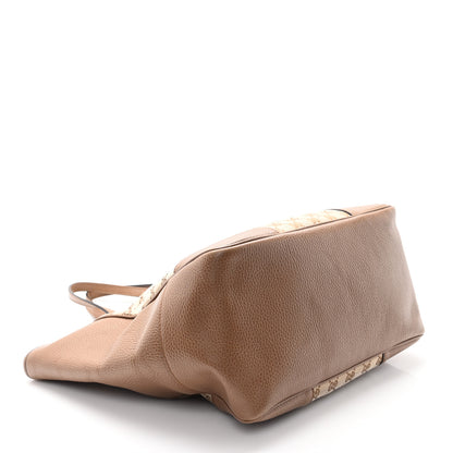 Gucci Monogram Medium Bree Zippered Tote Beige Tabacco 4 of 11