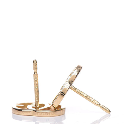 Gucci 18K Yellow Gold GG Tissue Stud Earrings 4 of 5