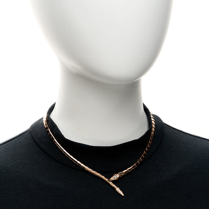 Bulgari 18K Rose Gold Diamond Serpenti Viper Choker Necklace 2 of 5