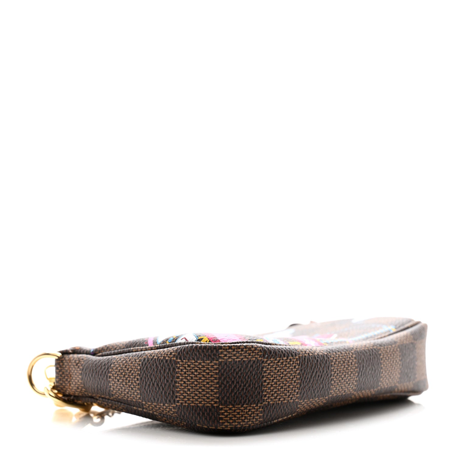 Louis Vuitton LOUIS VUITTON Damier Ebene 2020 Christmas Animation Big Wheel Mini Pochette Accessories Rose Ballerine 4 of 7
