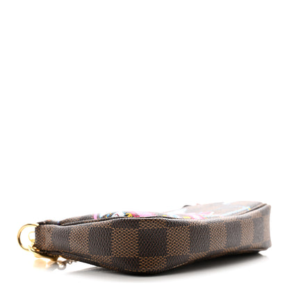 Louis Vuitton LOUIS VUITTON Damier Ebene 2020 Christmas Animation Big Wheel Mini Pochette Accessories Rose Ballerine 4 of 7