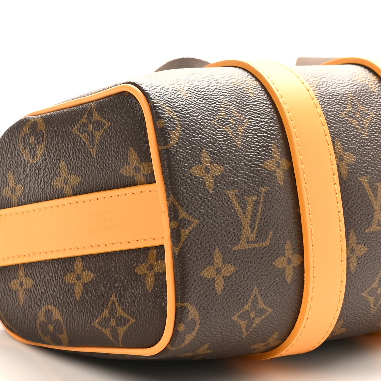 Louis Vuitton Monogram Macassar LV Colormania Keepall Bandouliere 25 Safran Yellow 8 of 9