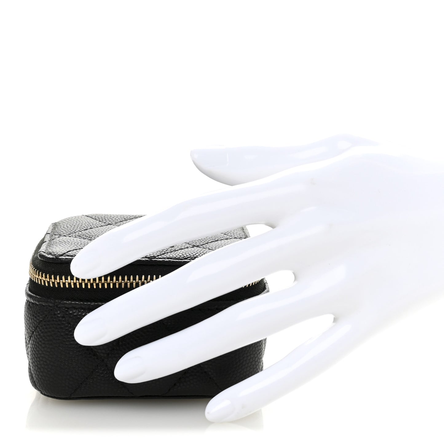 Caviar Quilted Jewelry Travel Case Black